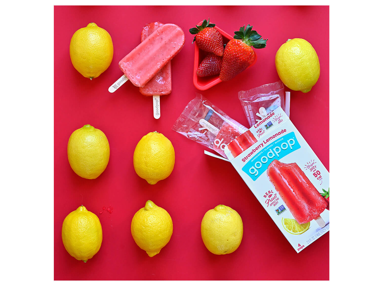  GoodPop Organic Freezer Pops - Cherry Limeaide, Fruit Punch,  Grape, 100% Juice, No Added Sugar - 20ct, Box : Grocery & Gourmet Food