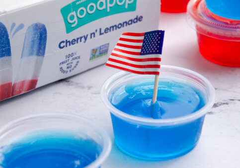 GoodPop Cherry + Lemonade Red White & Blue Pops