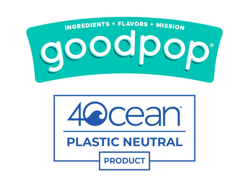 GoodPop is the first food brand to be Plastic Neutral Certified with 4ocean