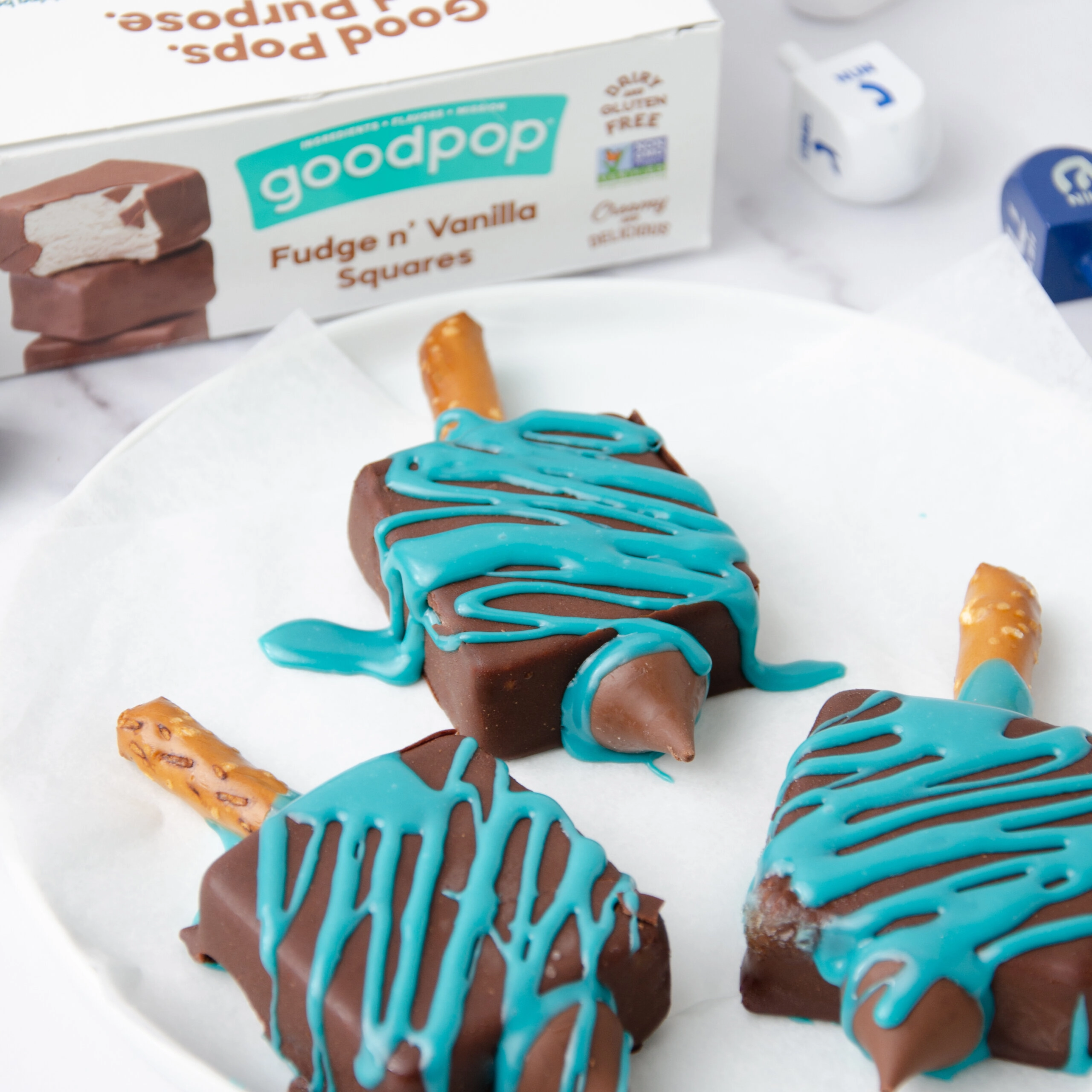 Fudge n' Vanilla Dreidels